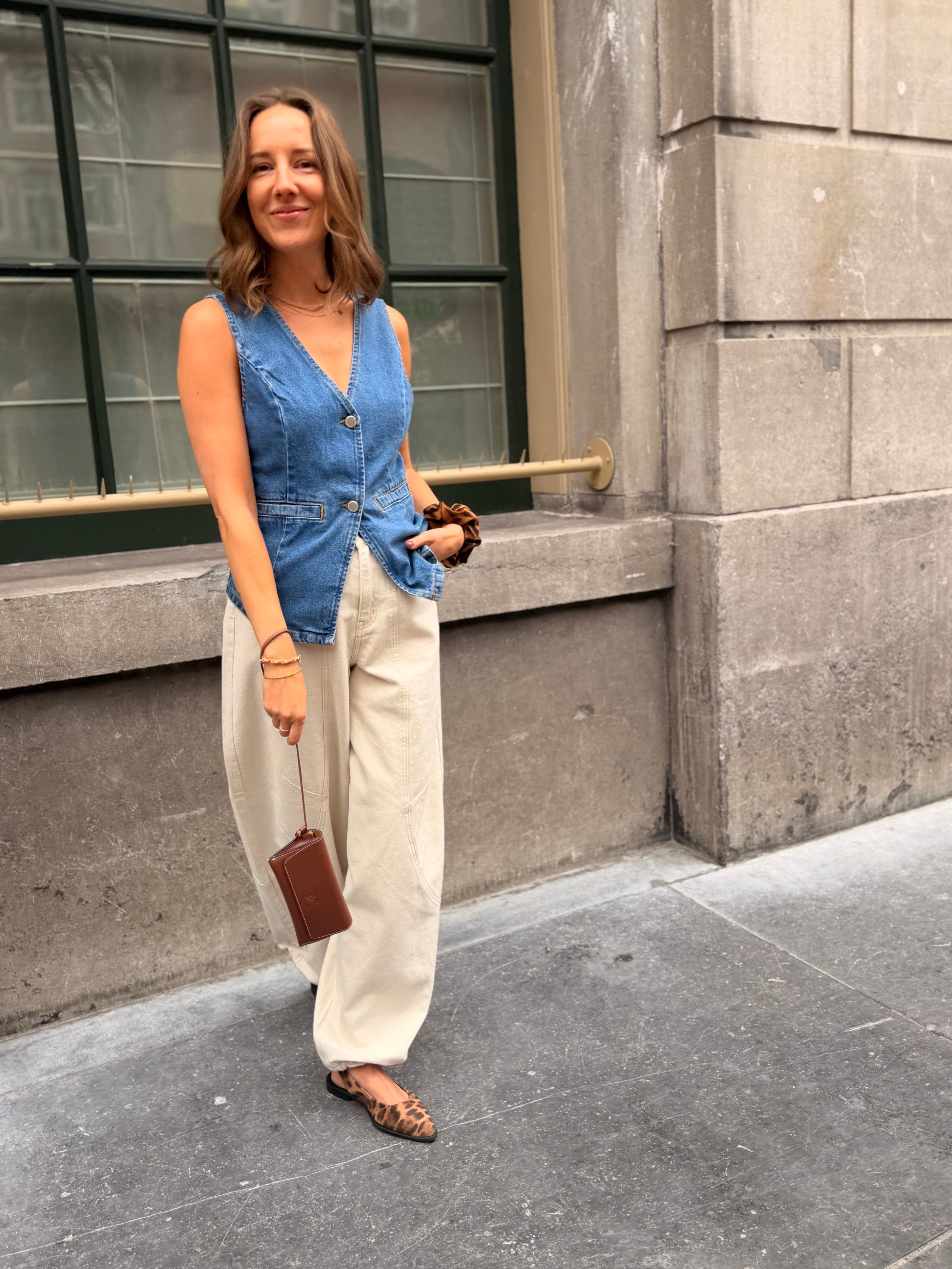 VIMELIA Top - Medium Blue Denim